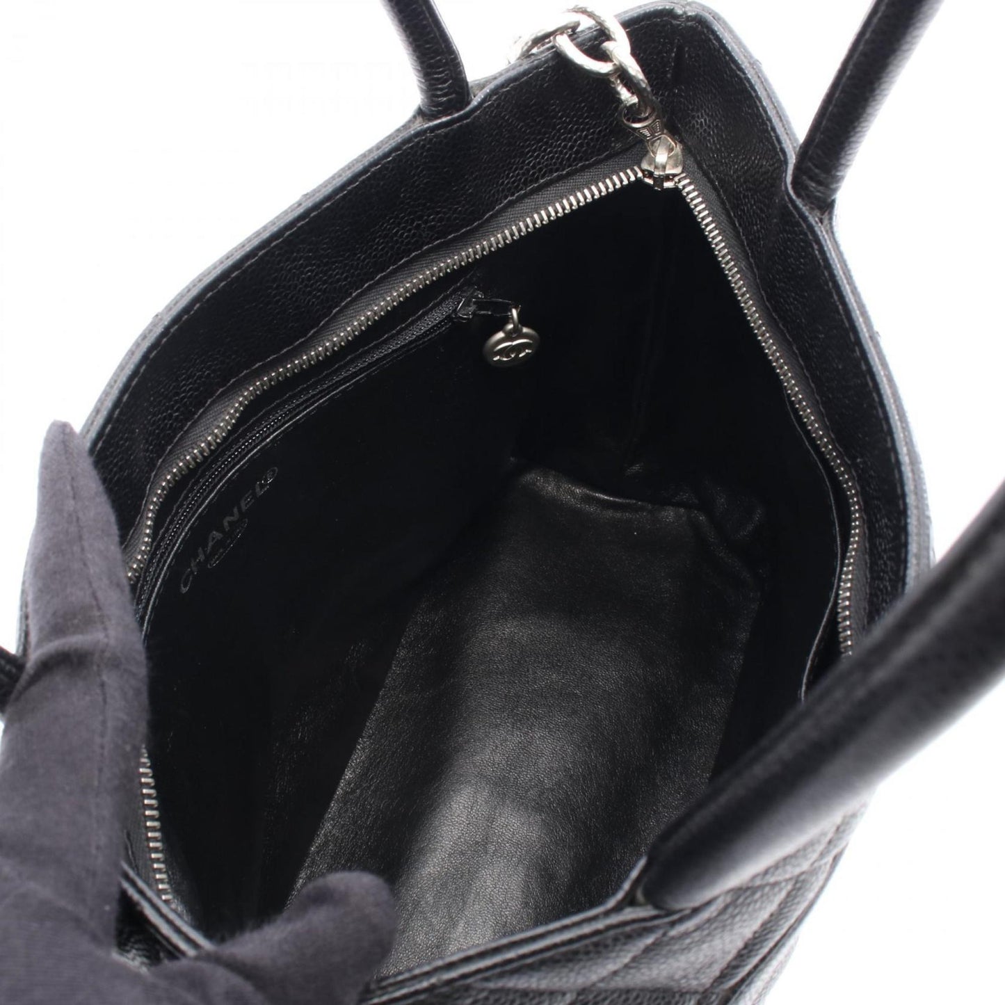 Chanel Black Leather Tote Bag