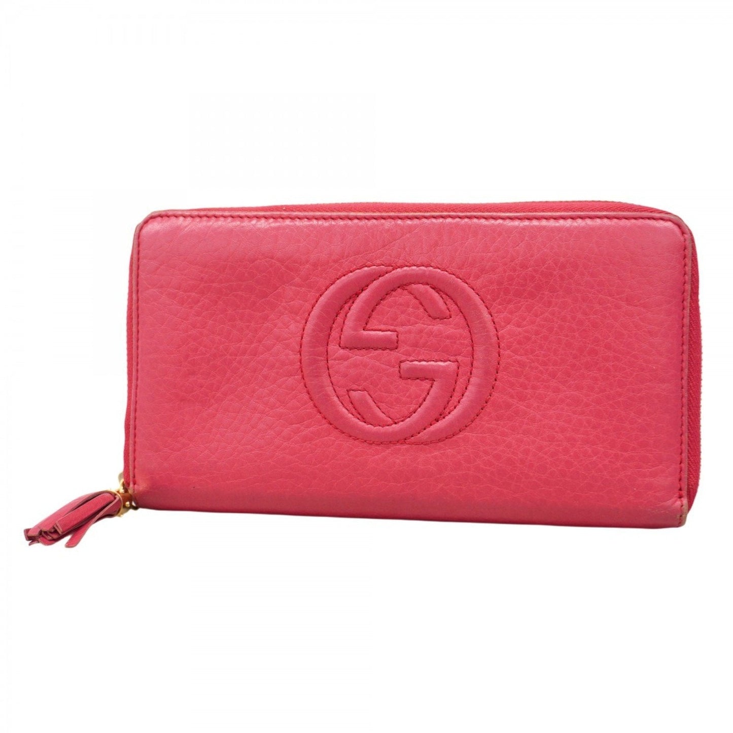 Gucci Pink Leather Long Wallet (Bi-Fold)