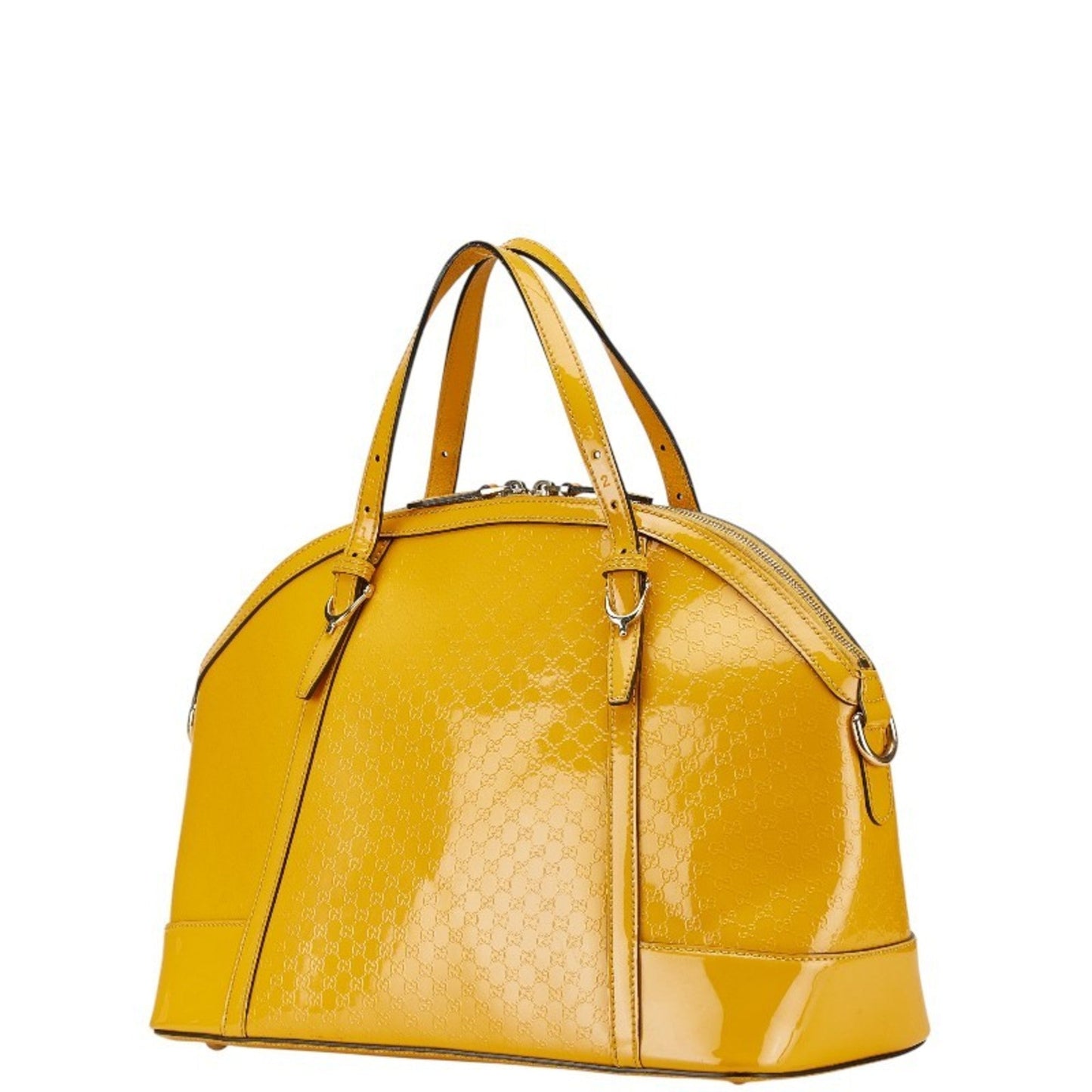 Gucci Yellow Patent Leather Handbag Tote Bag