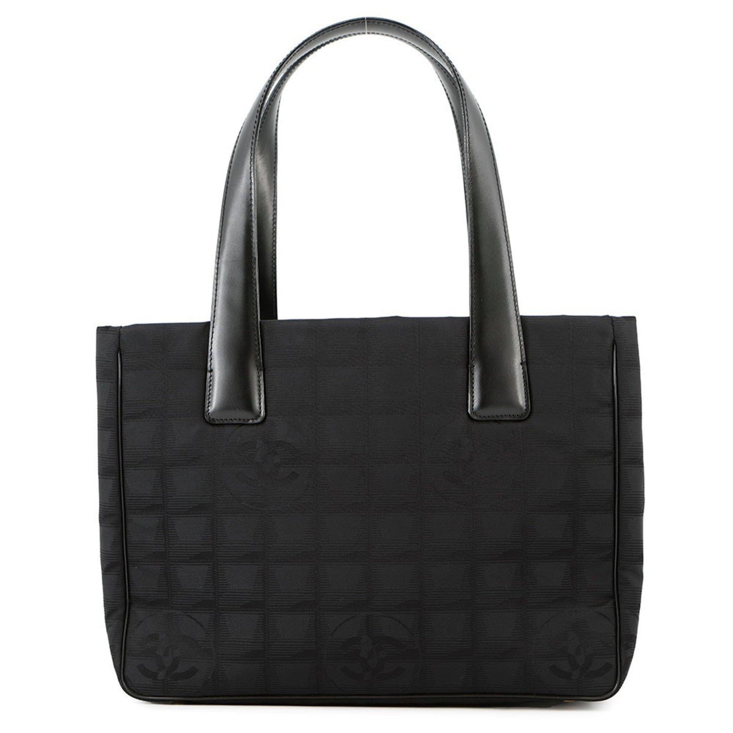 Chanel New Travel Line Black Nylon Leather Tote Bag