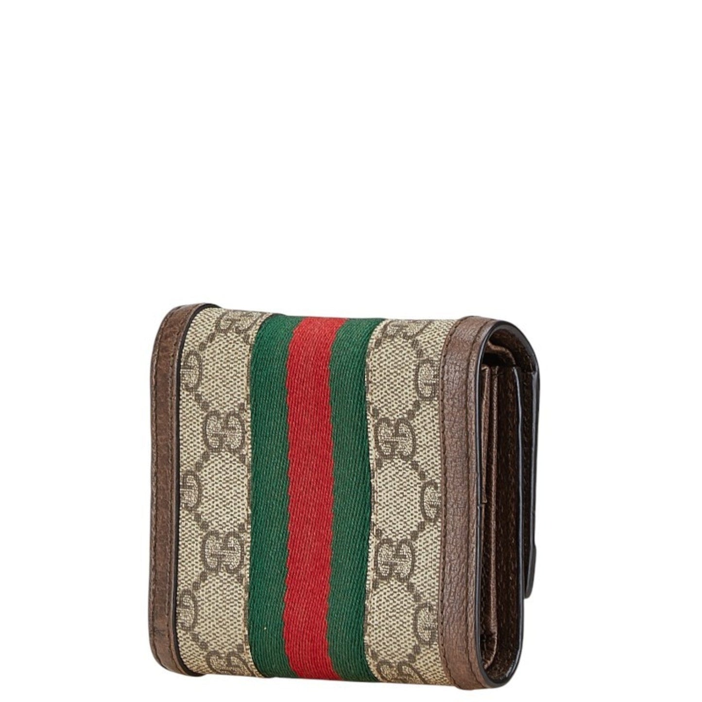 Gucci Brown Pvc Leather Wallet (Tri-Fold)