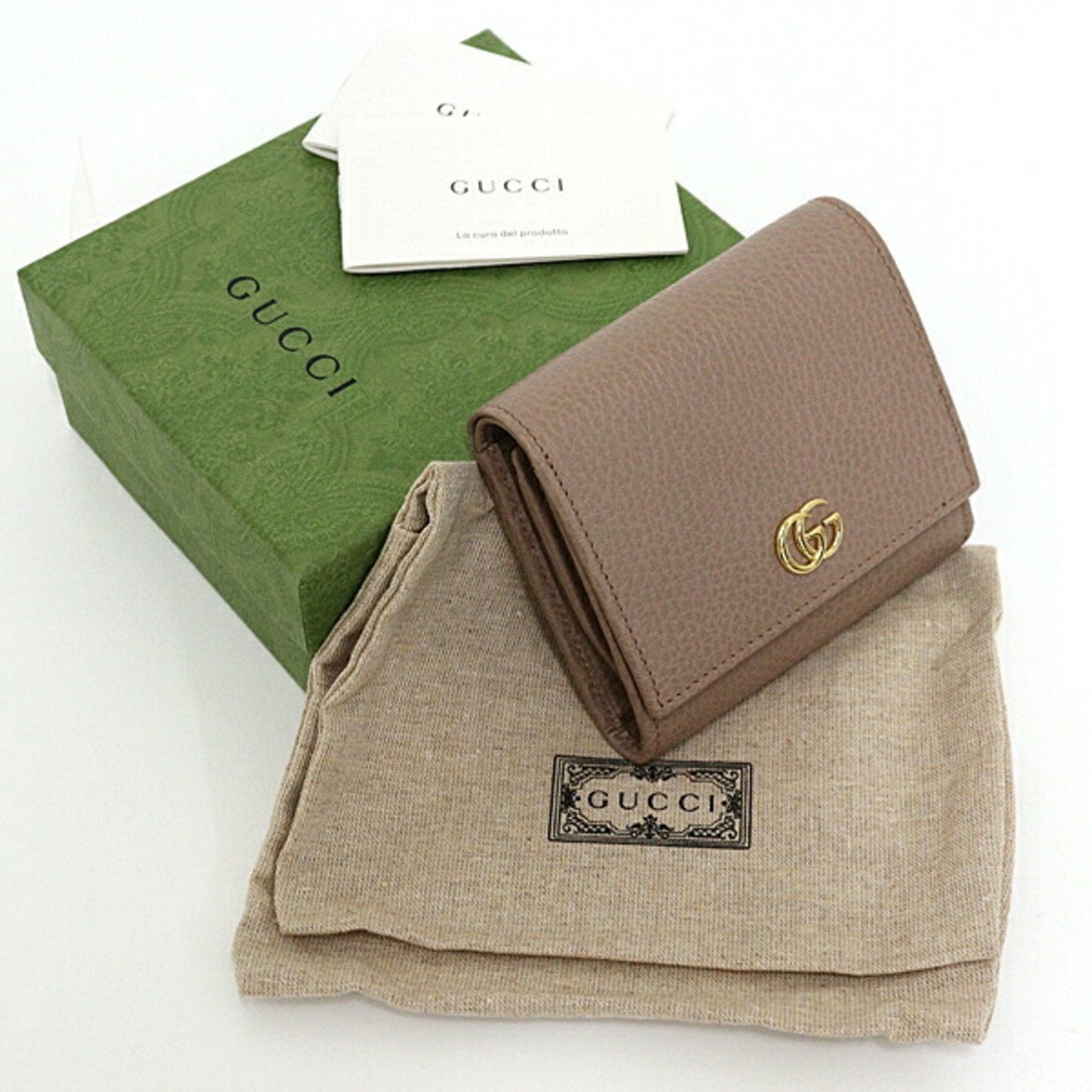 Gucci Beige Leather Wallet (Bi-Fold)