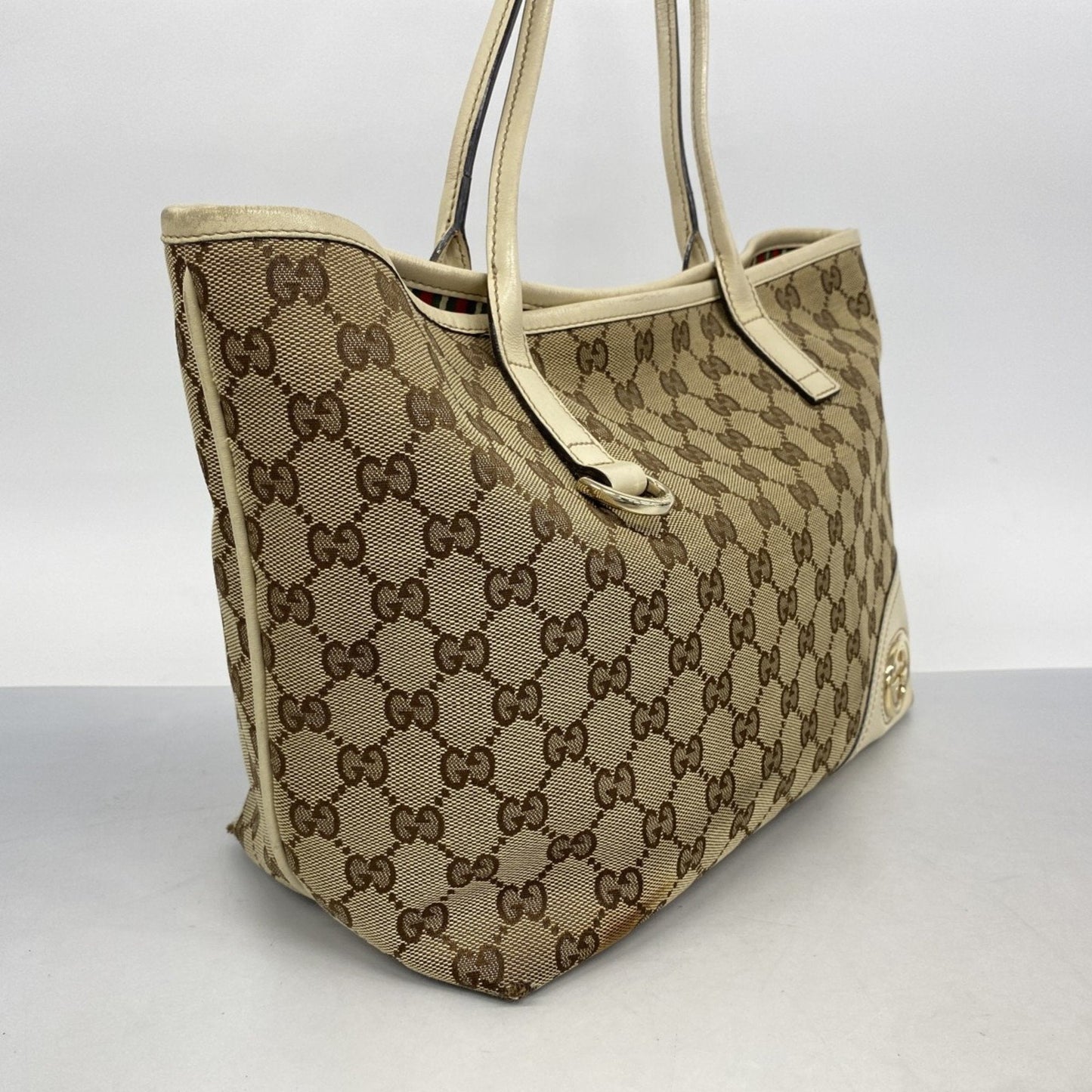 Gucci Brown Canvas Tote Bag