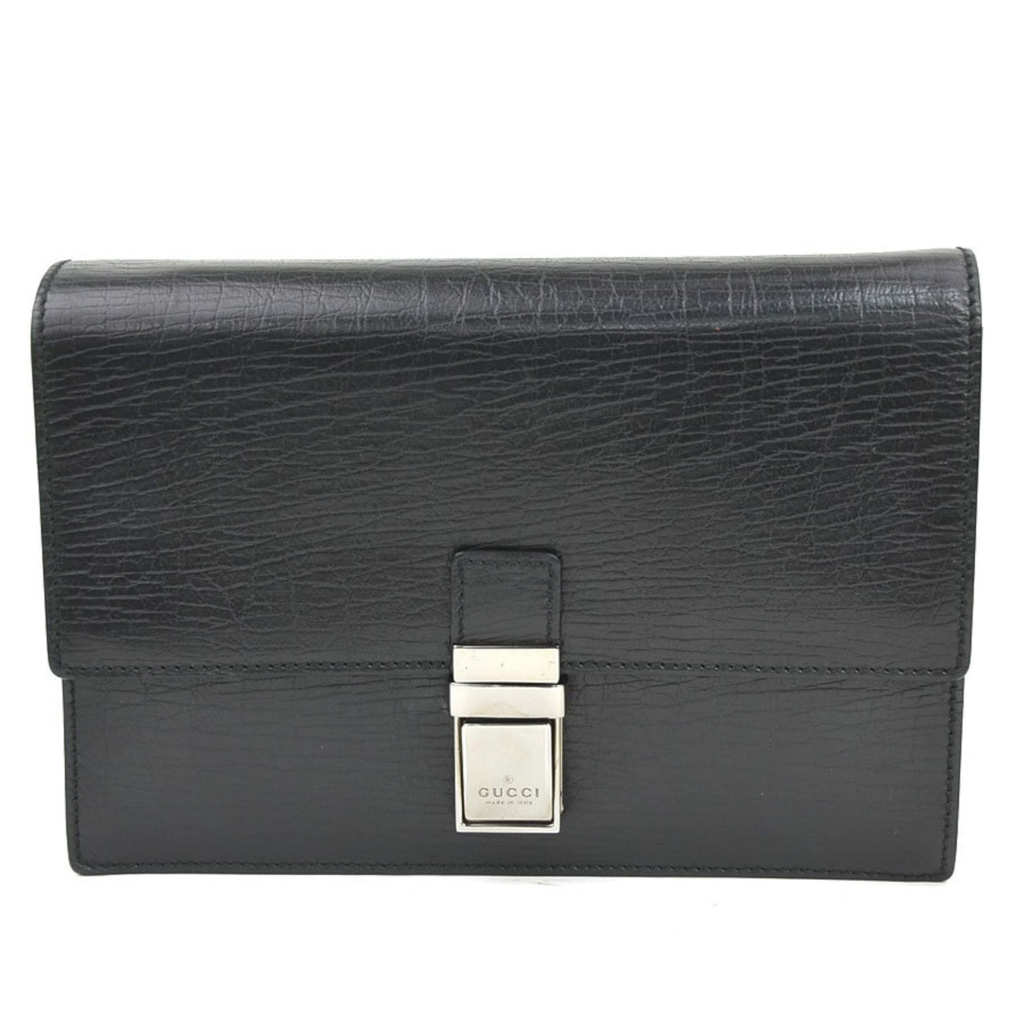 Gucci Black Leather Clutch Bag