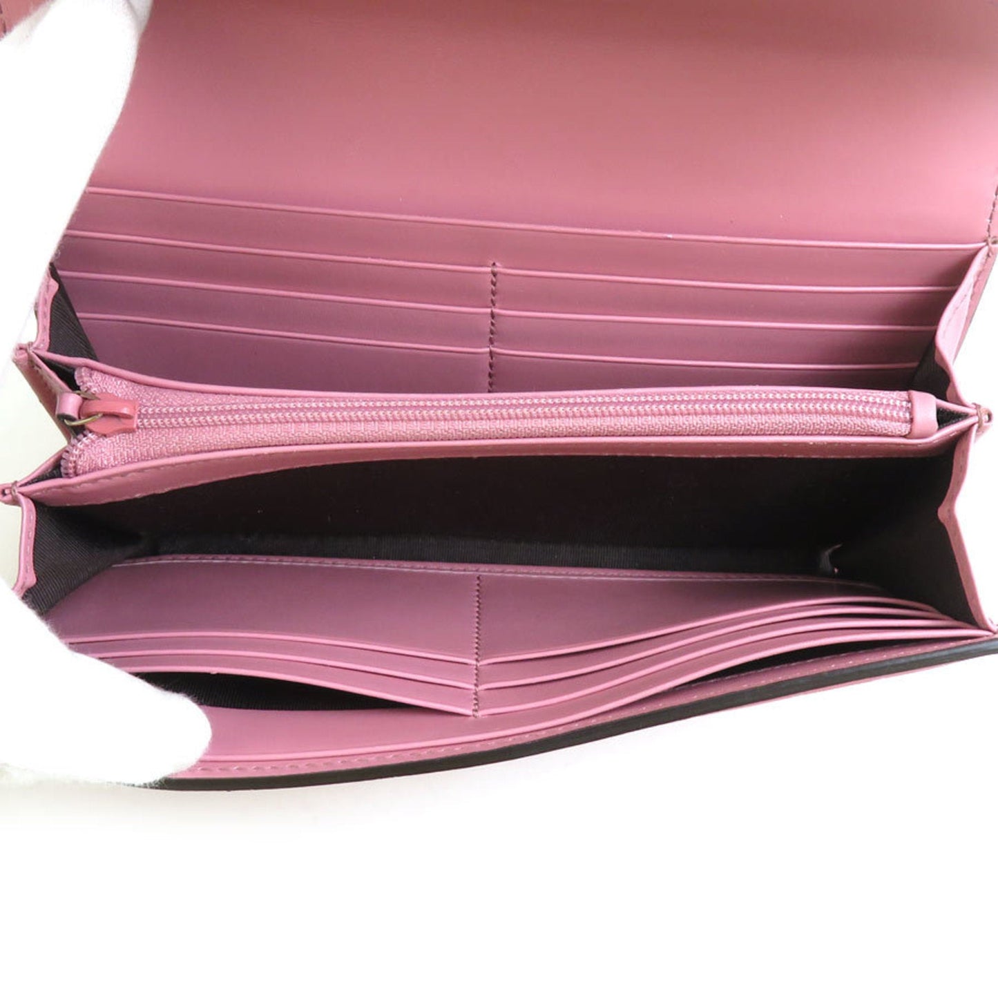 Gucci Pink Leather Long Wallet (Bi-Fold)