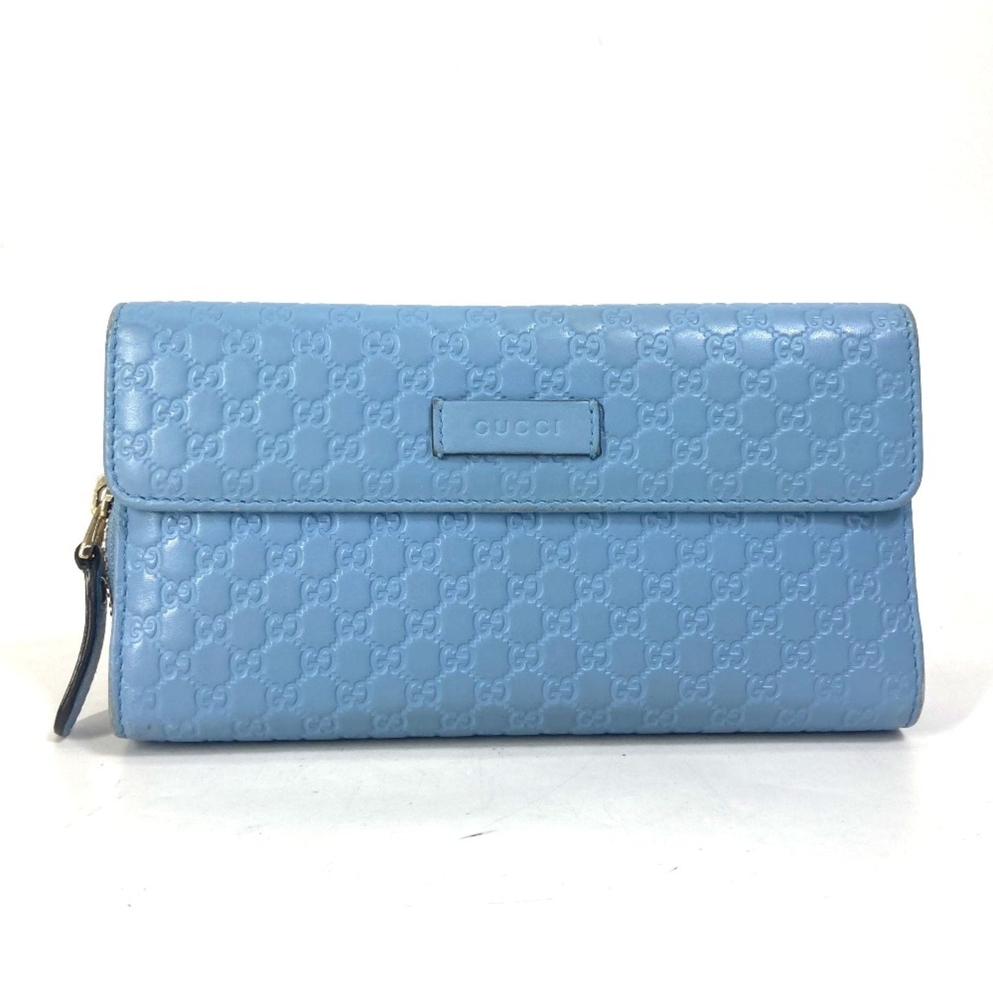 Gucci Blue Leather Long Wallet (Bi-Fold)