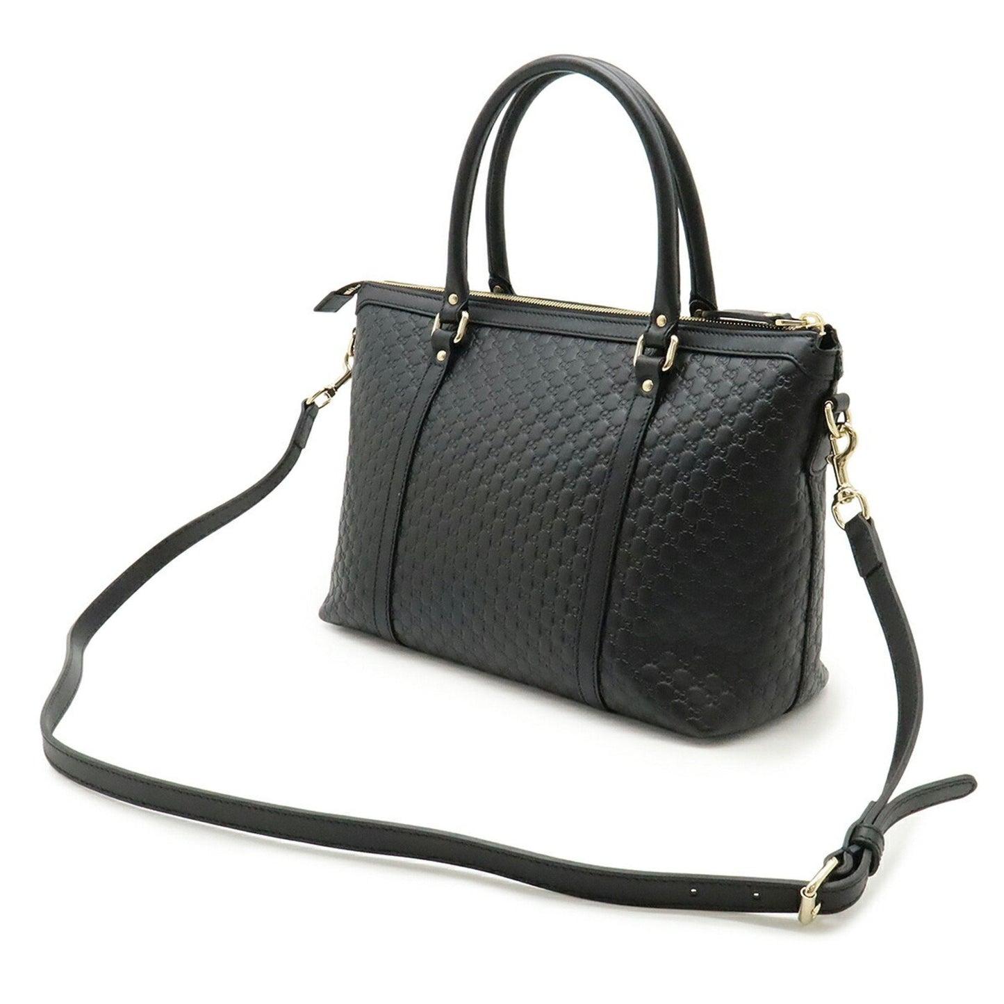 Gucci Black Leather Shoulder Bag Tote Bag