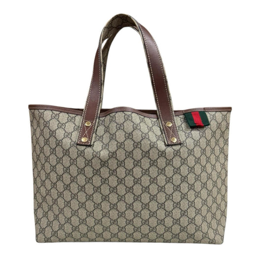 Gucci Beige Brown Gg Supreme Tote Bag