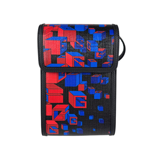 Gucci Black Blue Red Color Pvc Leather Pouch Shoulder Bag
