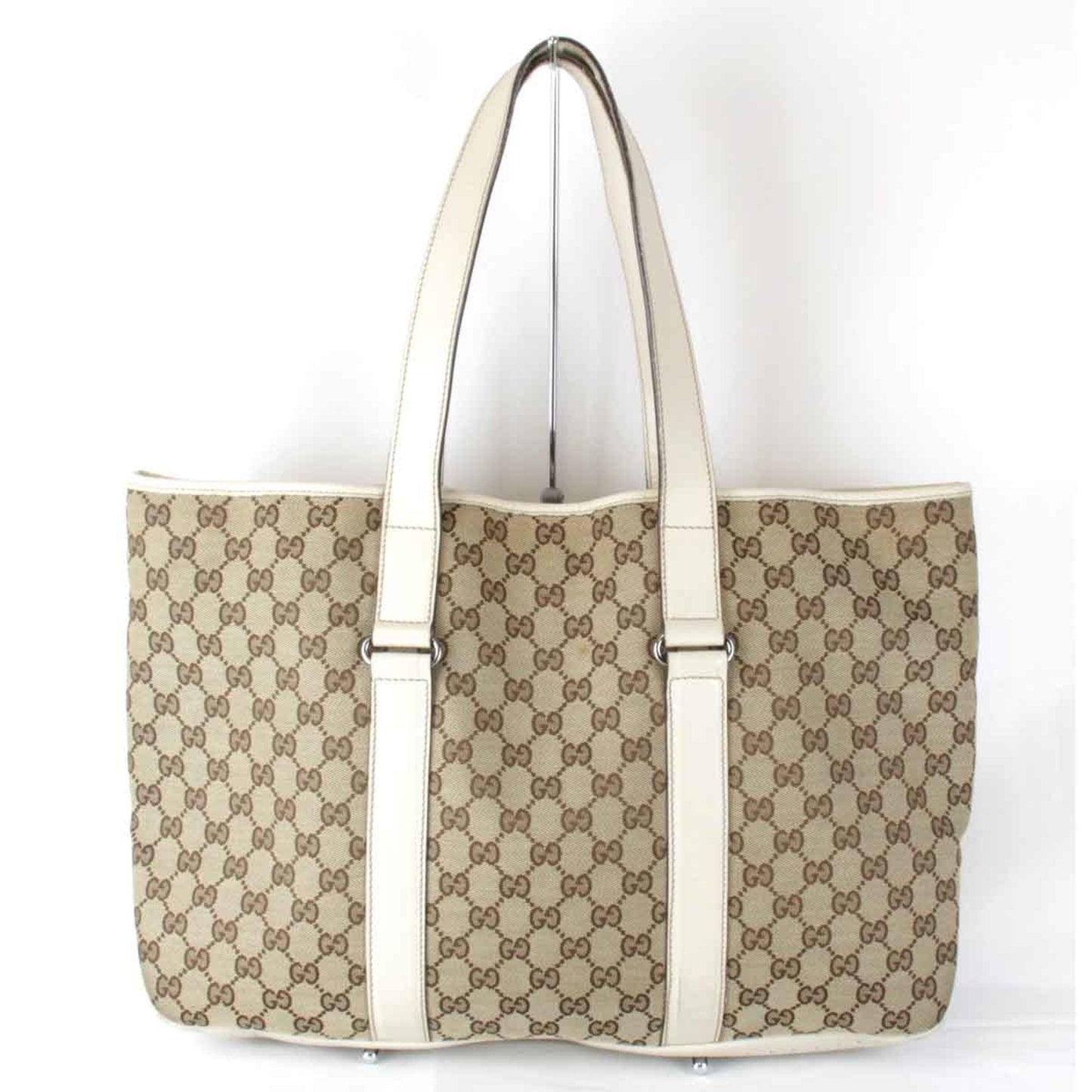 Gucci Beige Gg Canvas Tote Bag