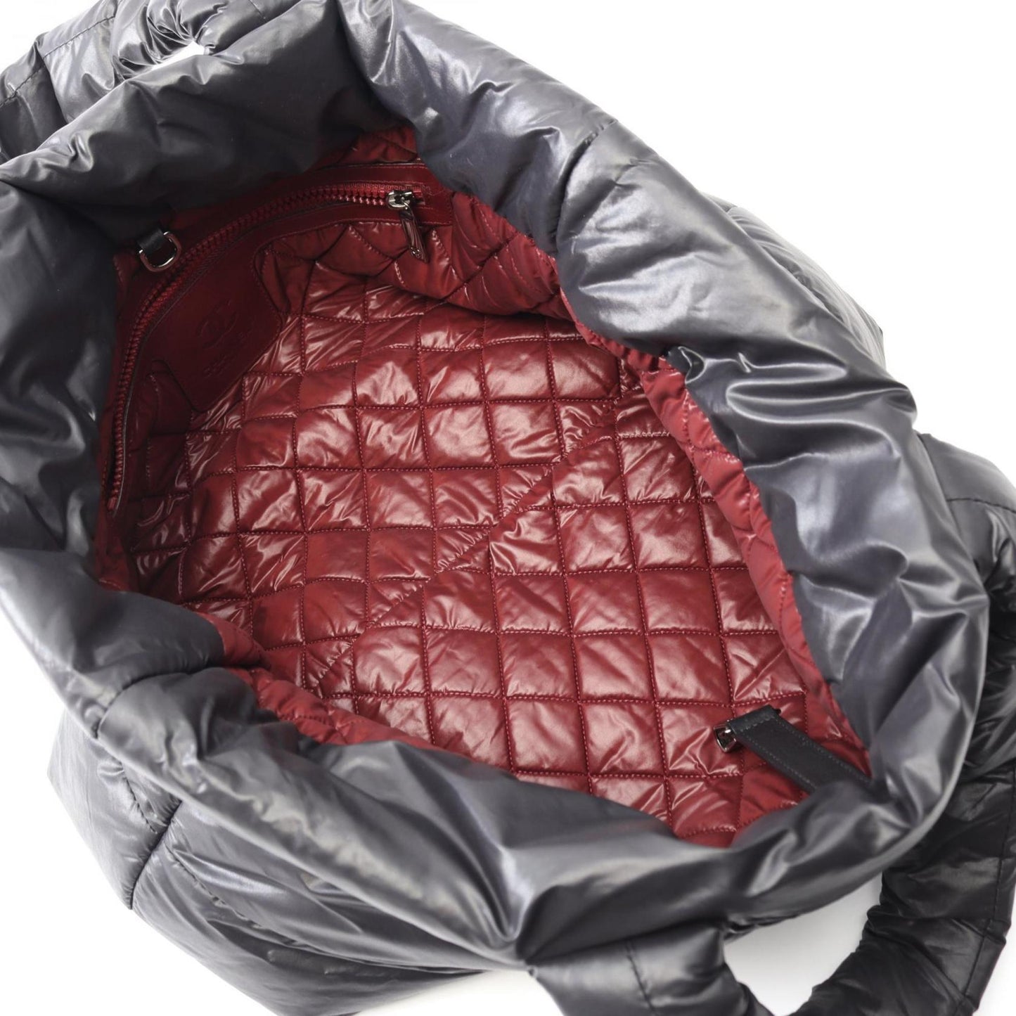 Chanel Black Nylon Leather Tote Bag