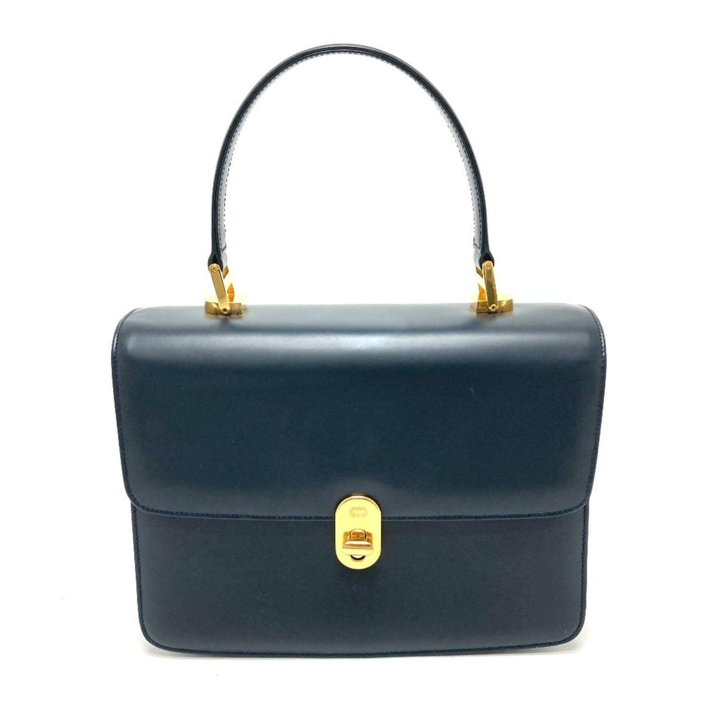 Gucci Navy Leather Handbag