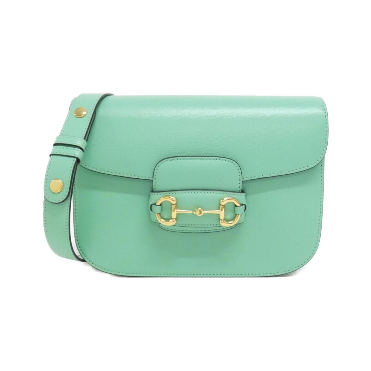 Gucci Horsebit Green Leather Shoulder Bag