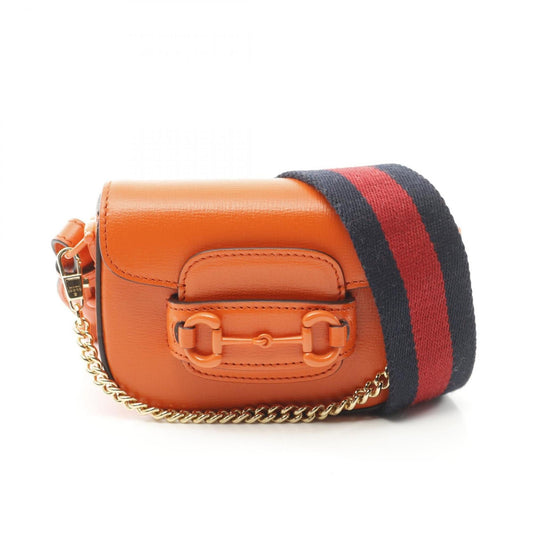 Gucci Orange Leather Shoulder Bag