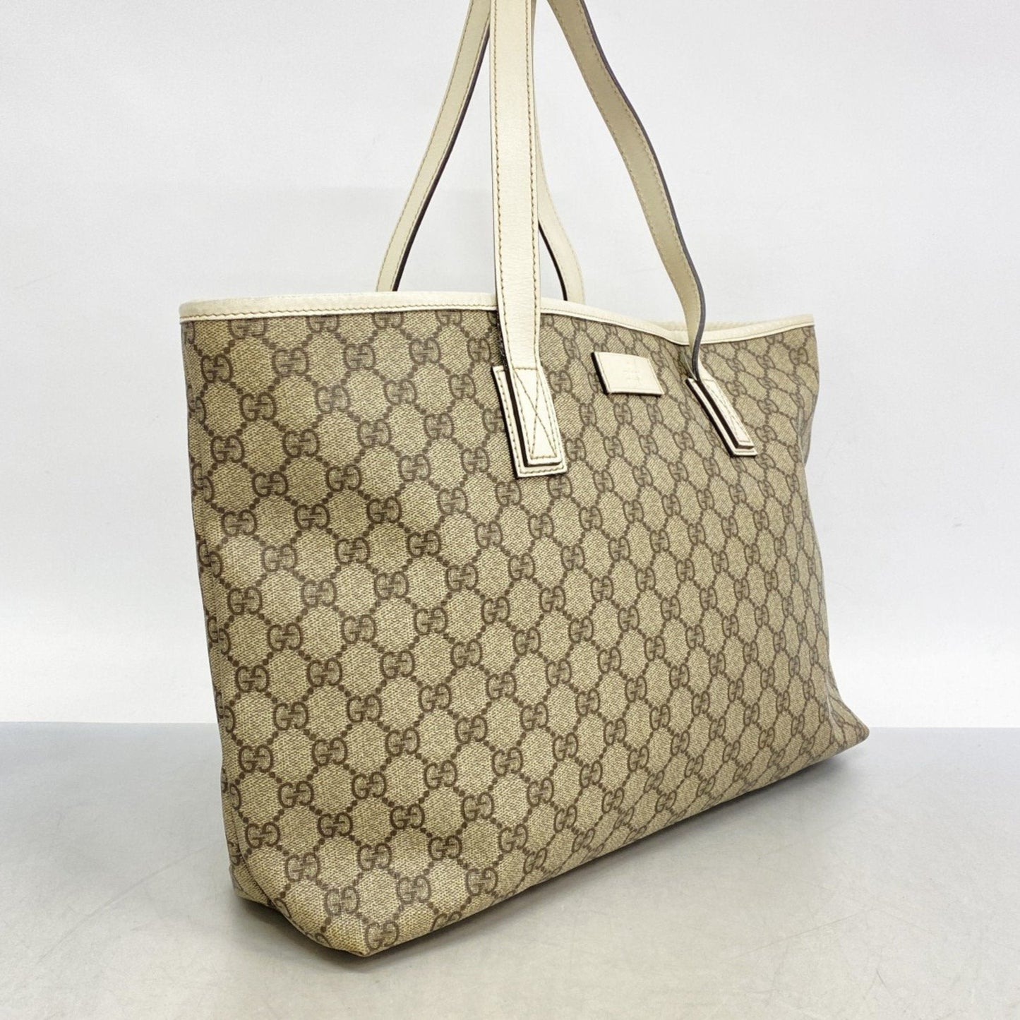 Gucci Brown White Pvc Tote Bag