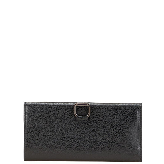 Gucci Black Leather Long Wallet (Bi-Fold)