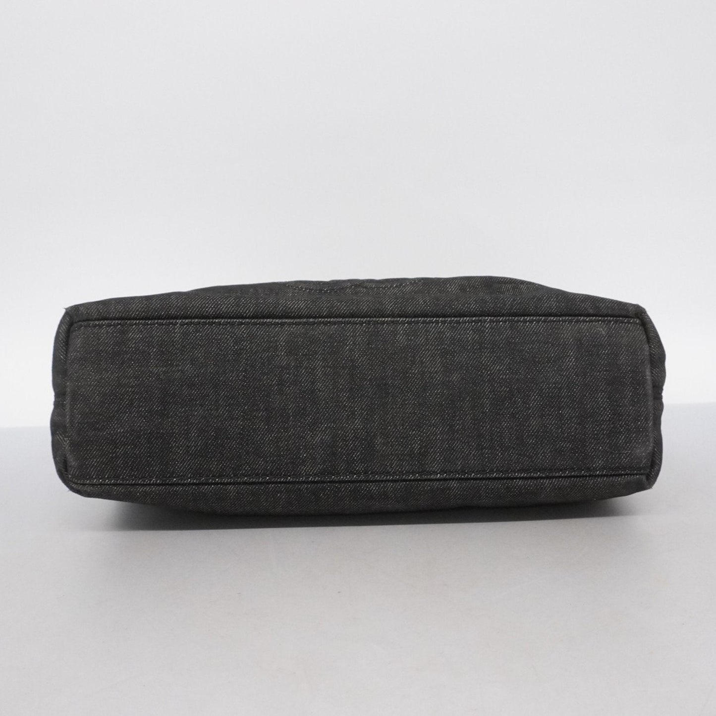 Chanel Black Denim Leather Tote Bag