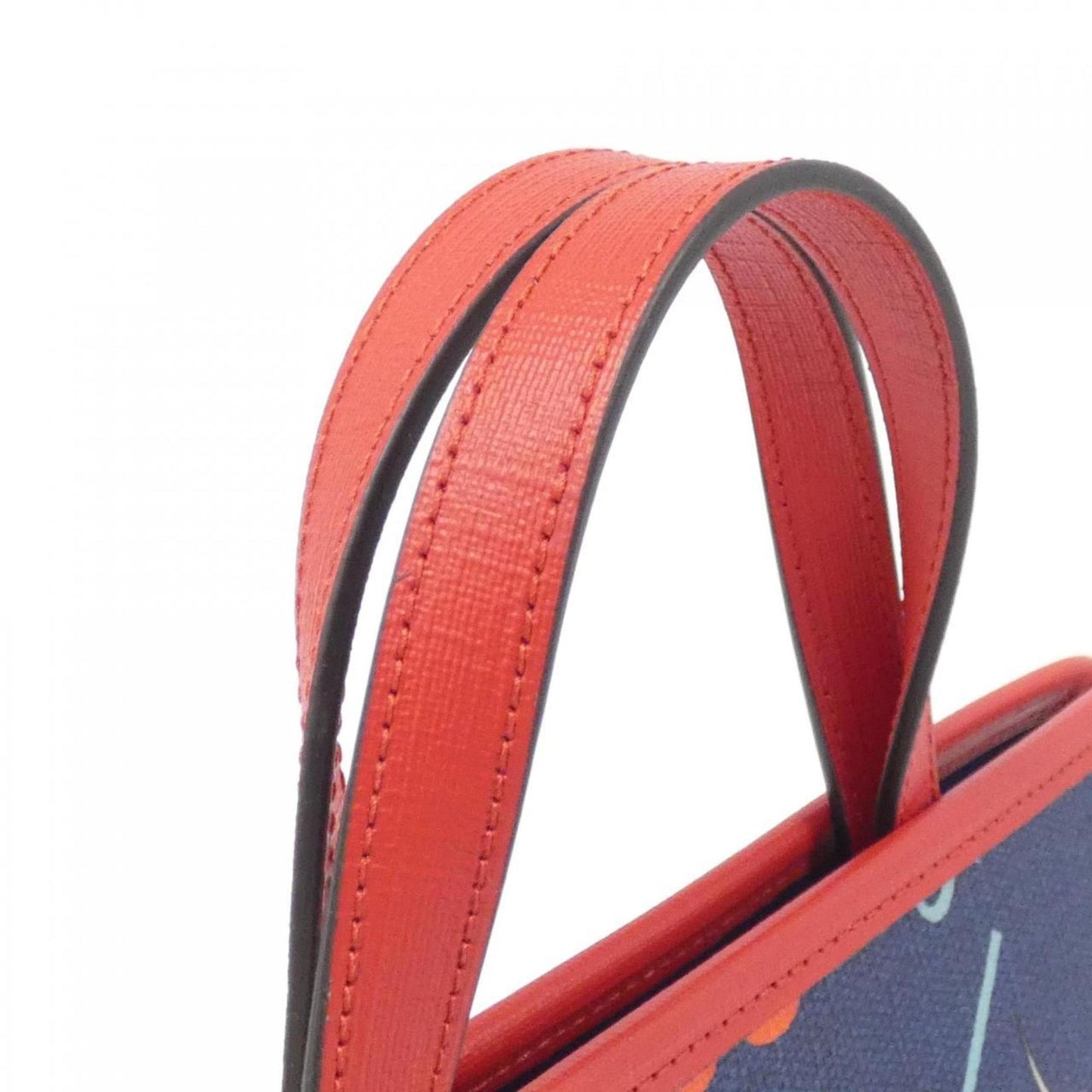 Gucci Navy Red Color Canvas Handbag