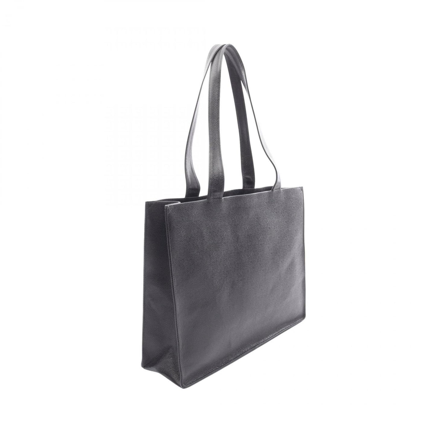 Chanel Black Grained Calfskin Tote Bag