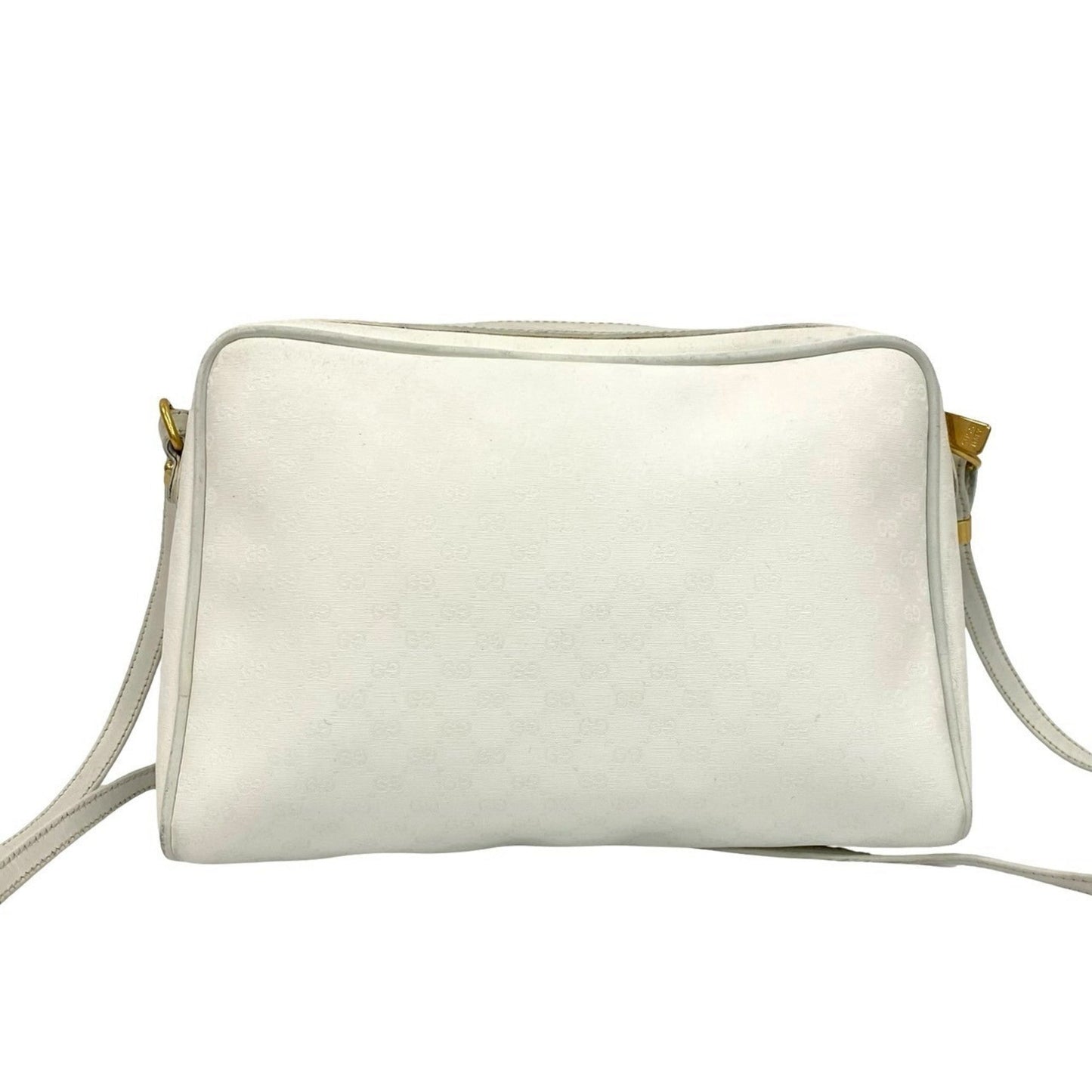 Gucci White Leather Pvc Pochette Shoulder Bag