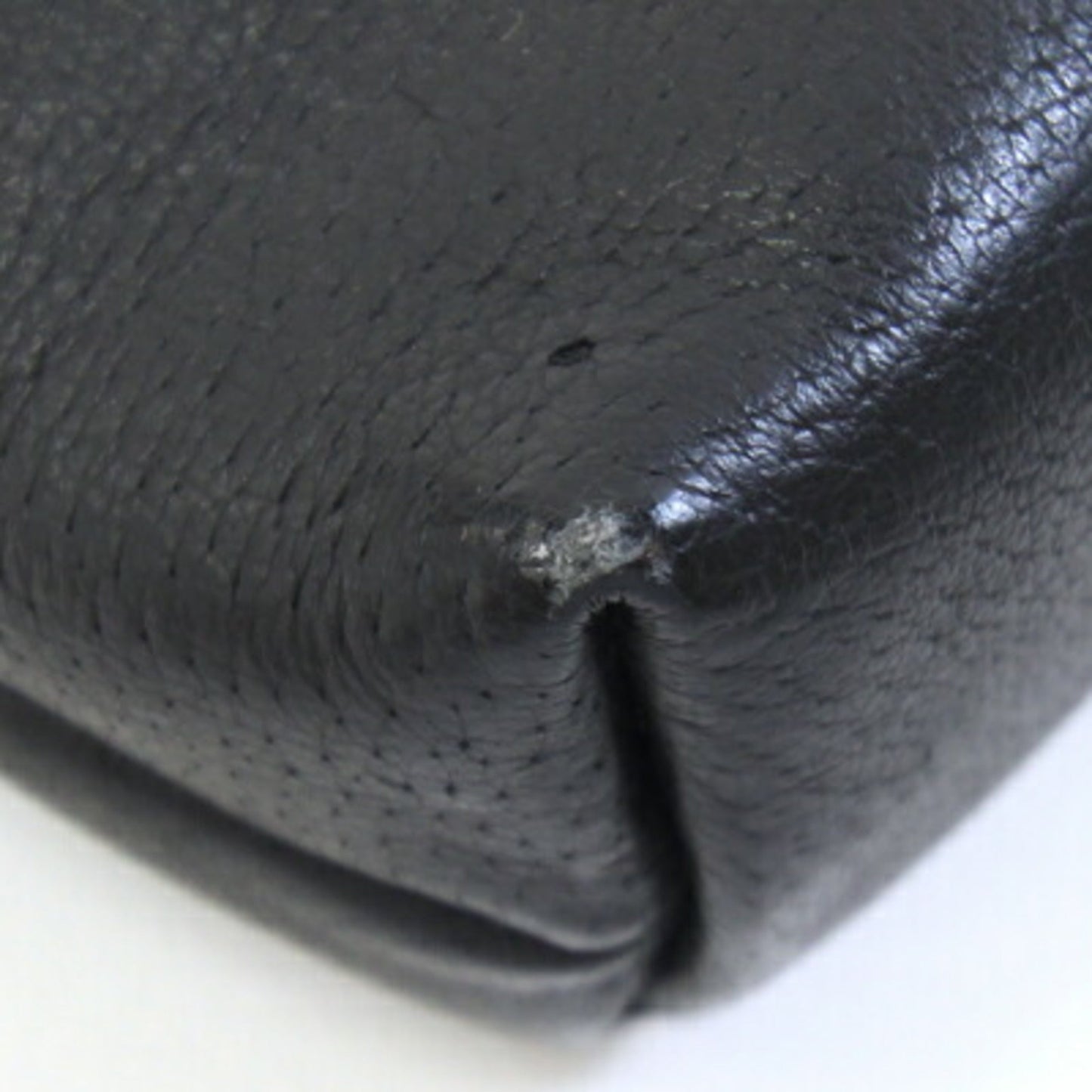 Gucci Black Light Brown Leather Pochette Shoulder Bag