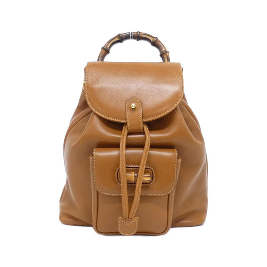 Gucci Light Brown Leather Backpack