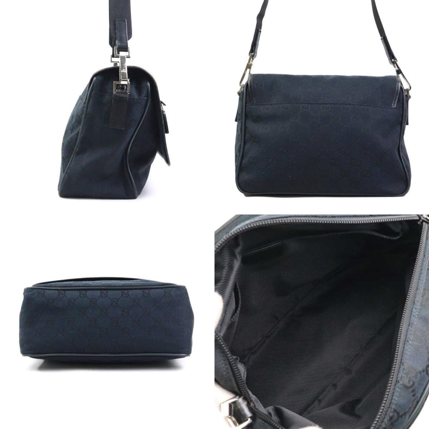 Gucci Gg Canvas Black Gg Canvas Shoulder Bag