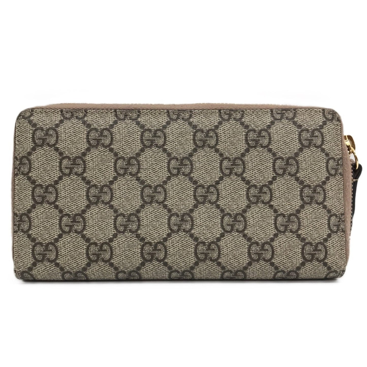 Gucci Beige Gg Supreme Long Wallet (Bi-Fold)