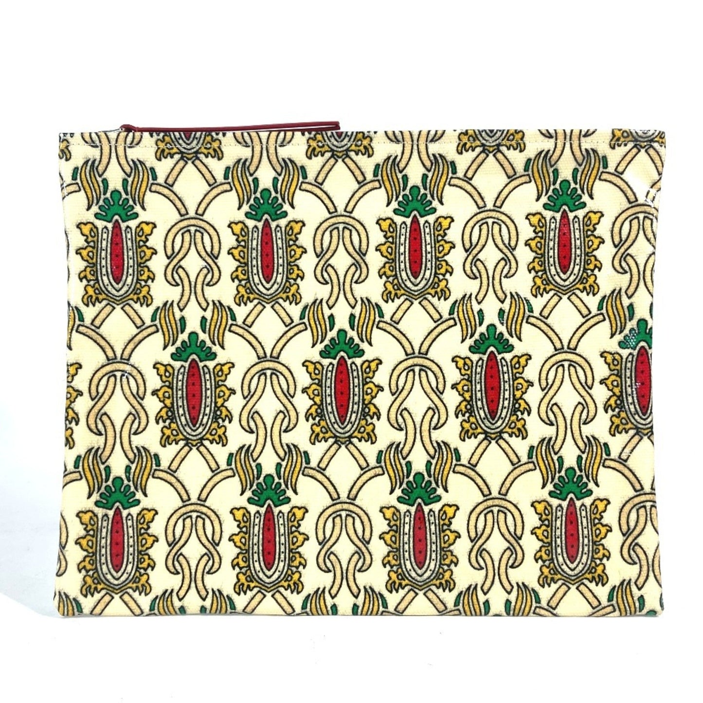 Gucci Red Color Coated Canvas Clutch Bag Pouch