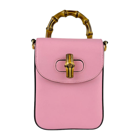 Gucci Pink Leather Handbag Shoulder Bag