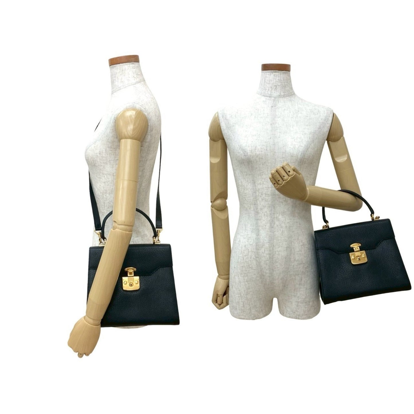 Gucci Black Leather Handbag Shoulder Bag