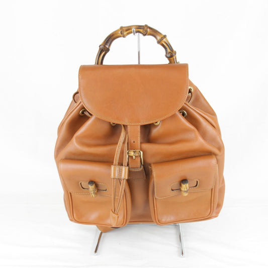 Gucci Brown Leather Backpack
