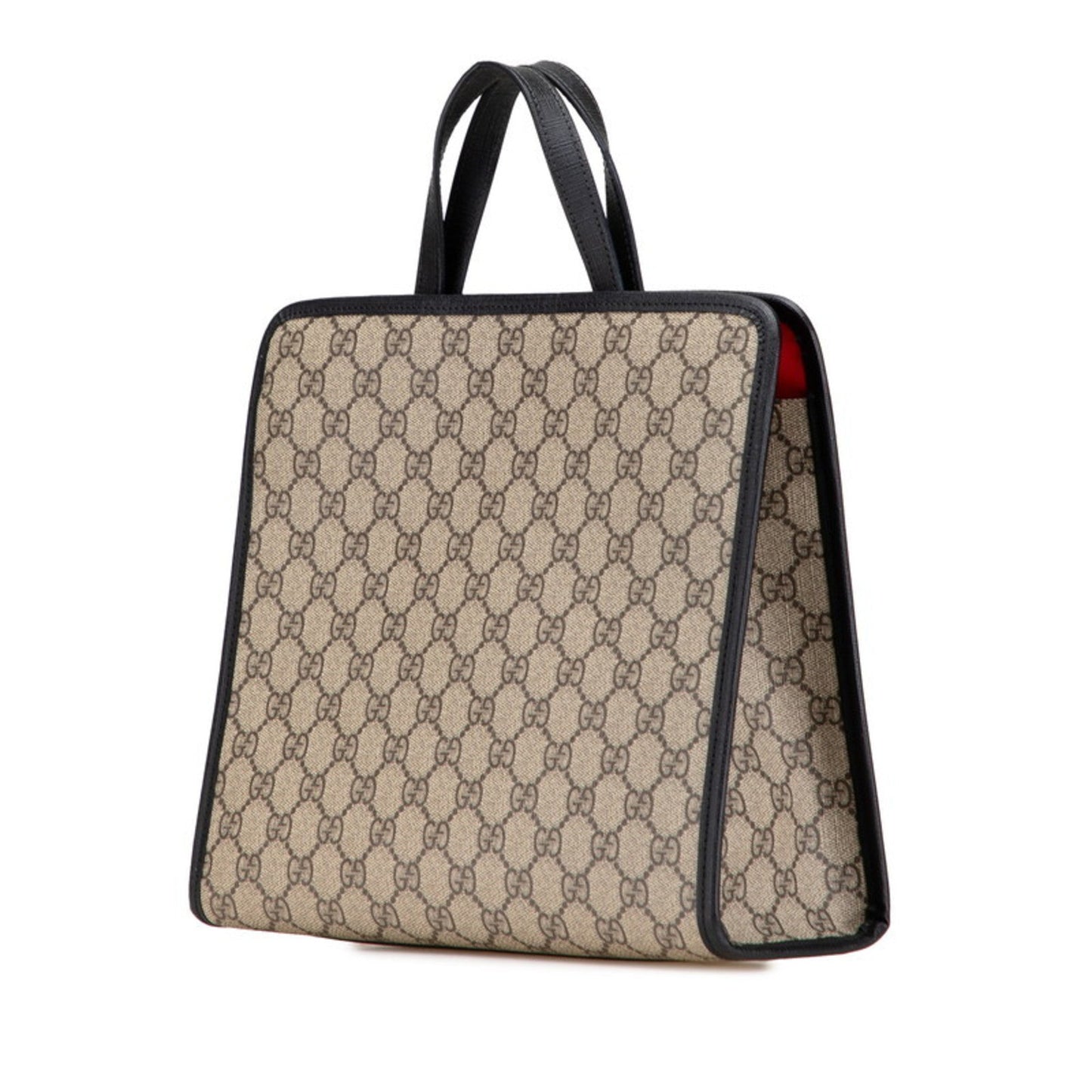 Gucci Beige Black Multi-Color Pvc Leather Handbag Tote Bag