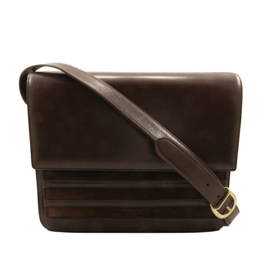 Gucci Brown Suede Leather Shoulder Bag