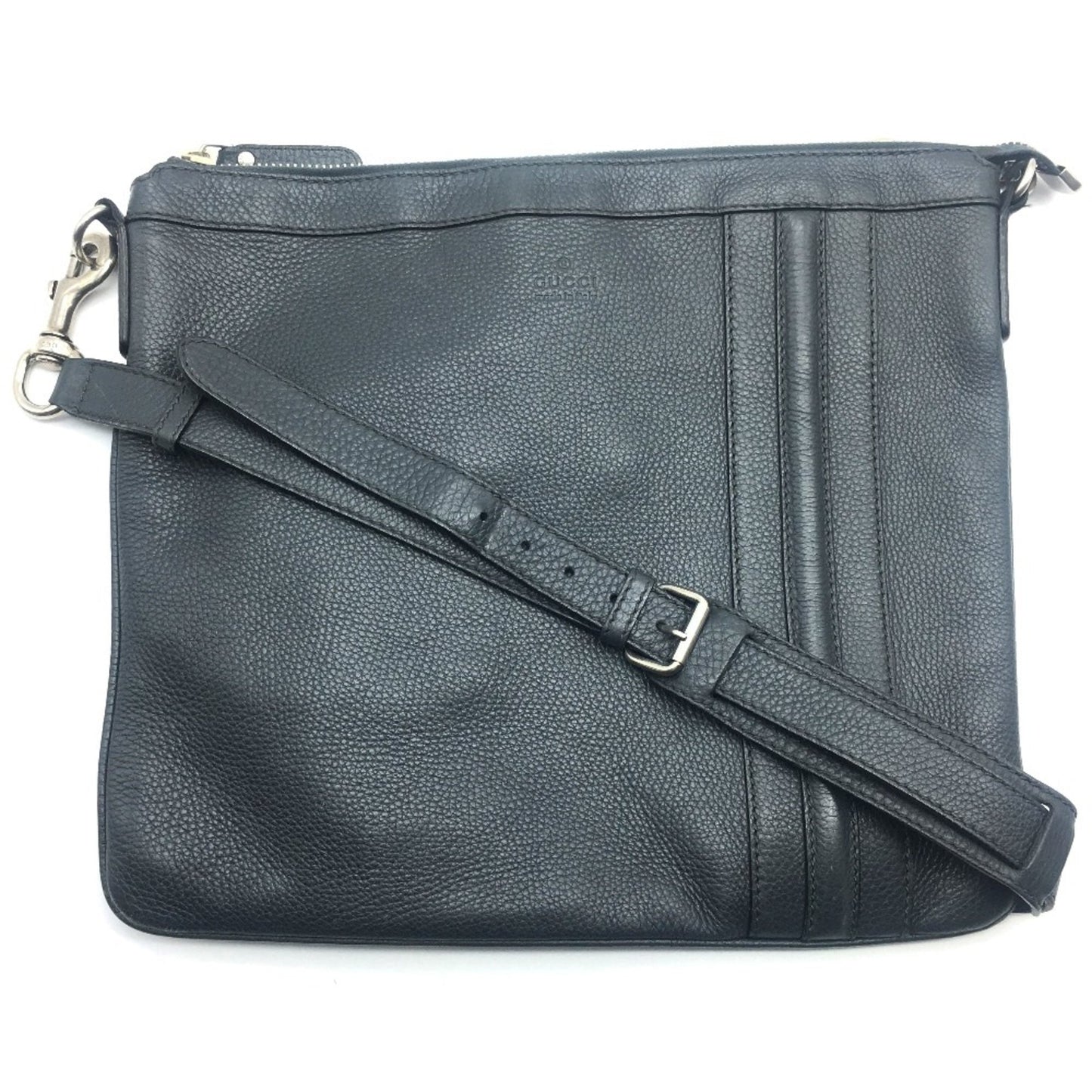 Gucci Gray Leather Shoulder Bag