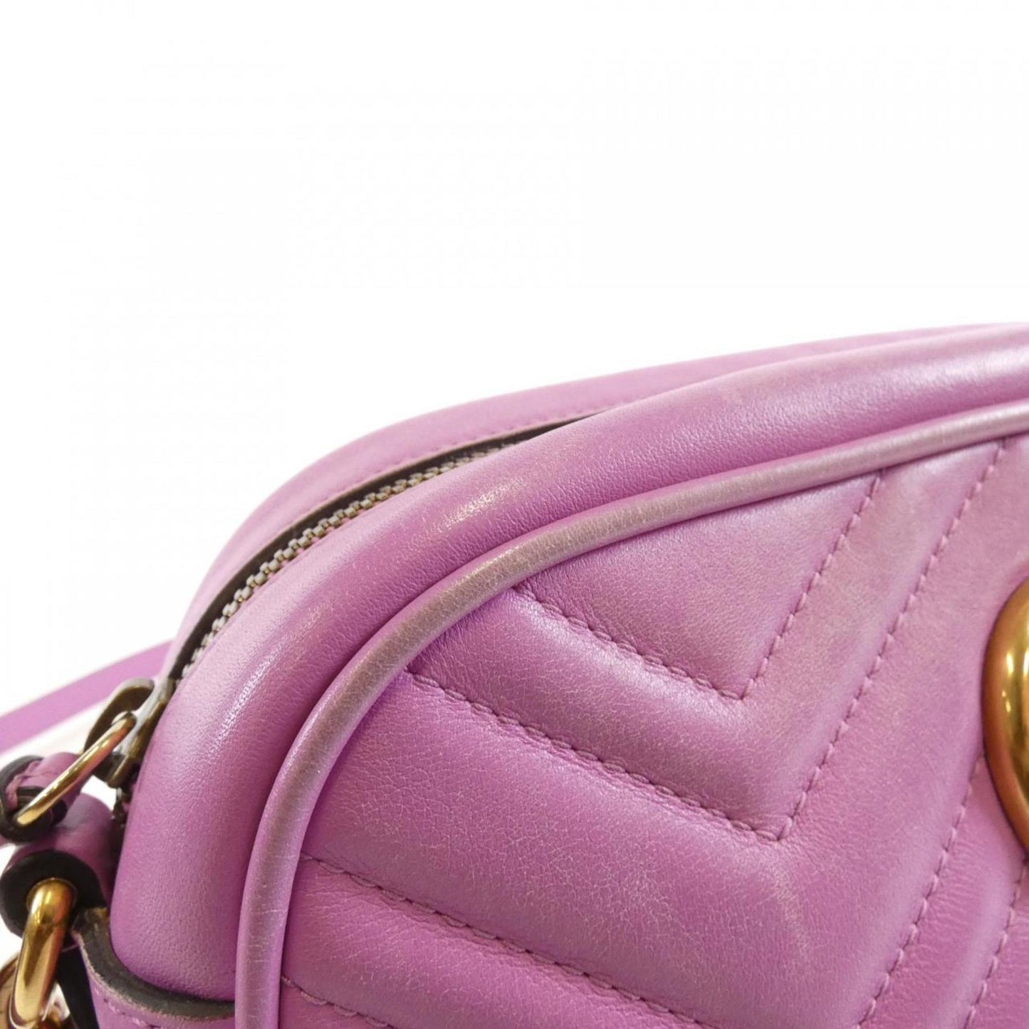 Gucci Pink Leather Shoulder Bag