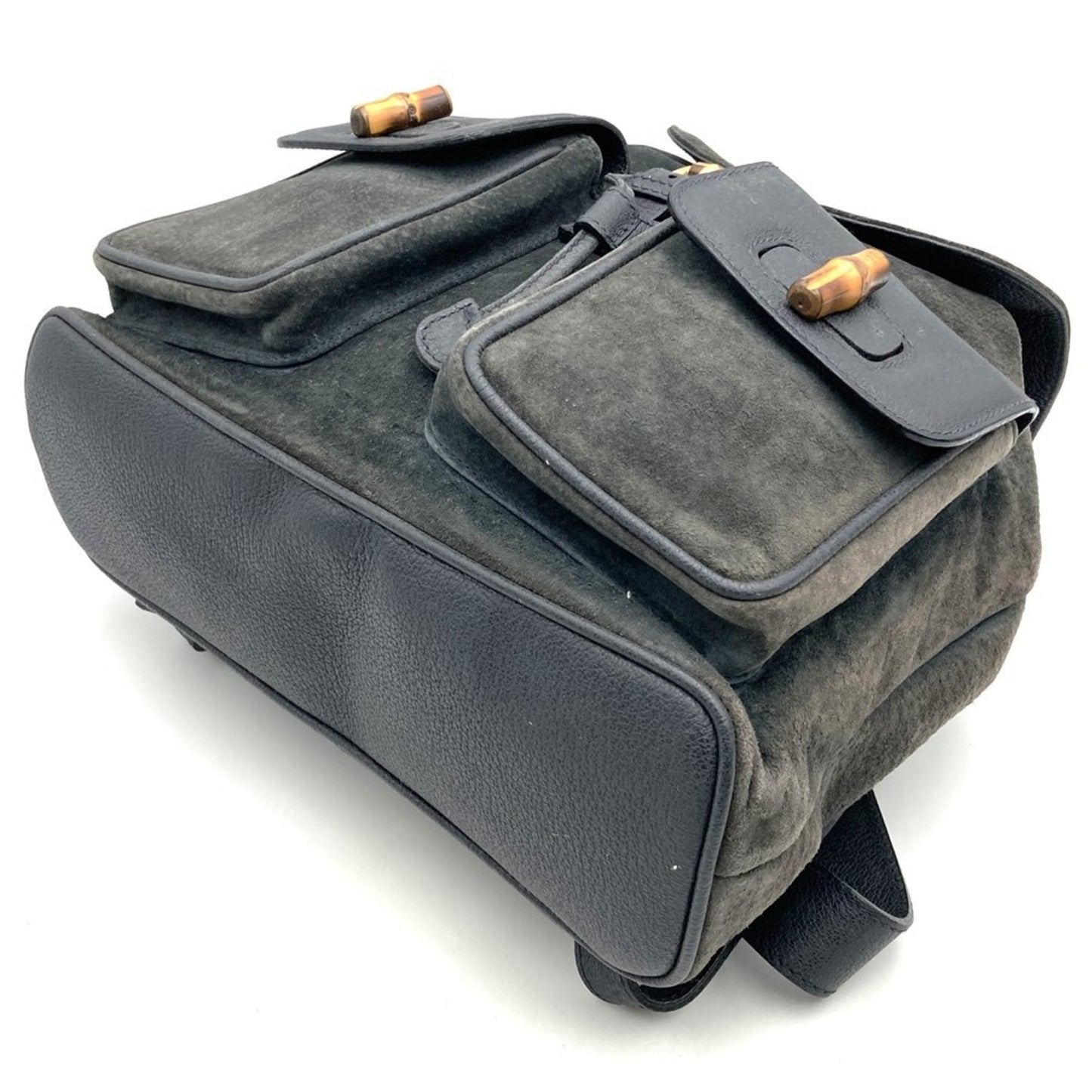 Gucci Gray Suede Backpack