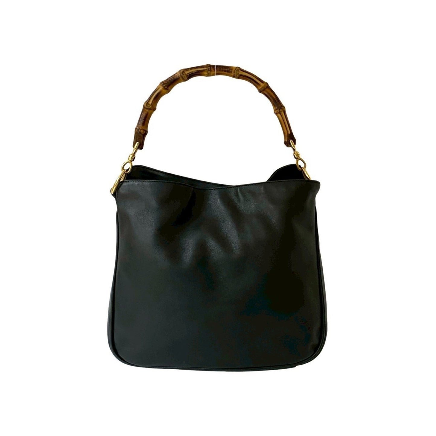 Gucci Black Leather Handbag Tote Bag