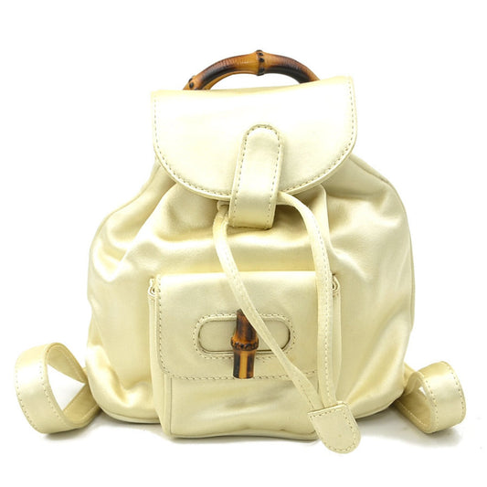 Gucci Light Beige Satin Backpack