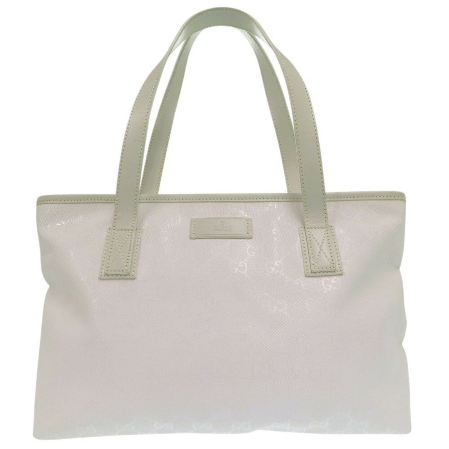Gucci White Pvc Leather Tote Bag