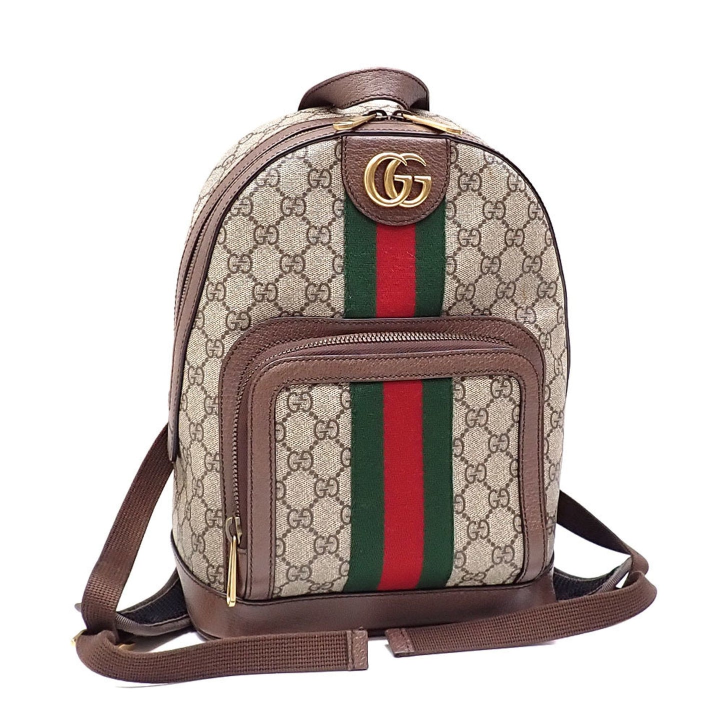 Gucci Beige Brown Pvc Leather Backpack