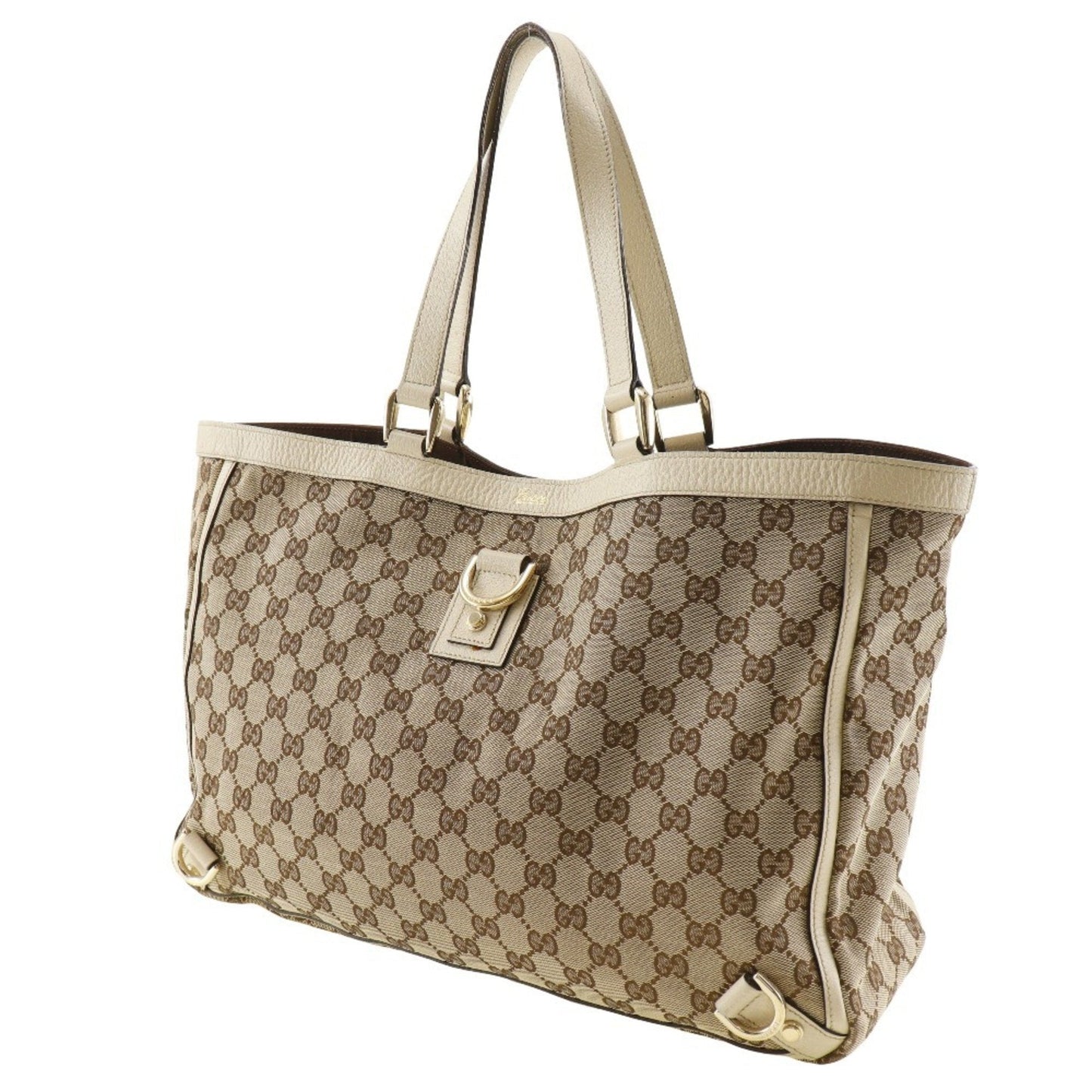 Gucci Abbey Brown Gg Canvas Tote Bag