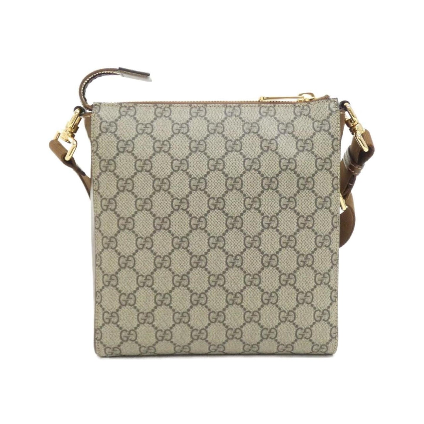 Gucci Beige Brown Gg Supreme Leather Shoulder Bag