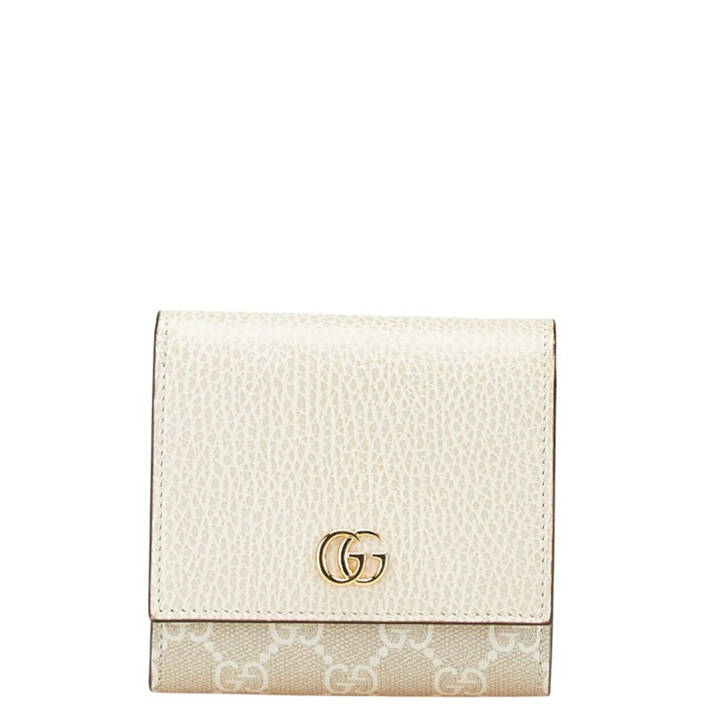 Gucci Beige White Pvc Leather Wallet (Bi-Fold)