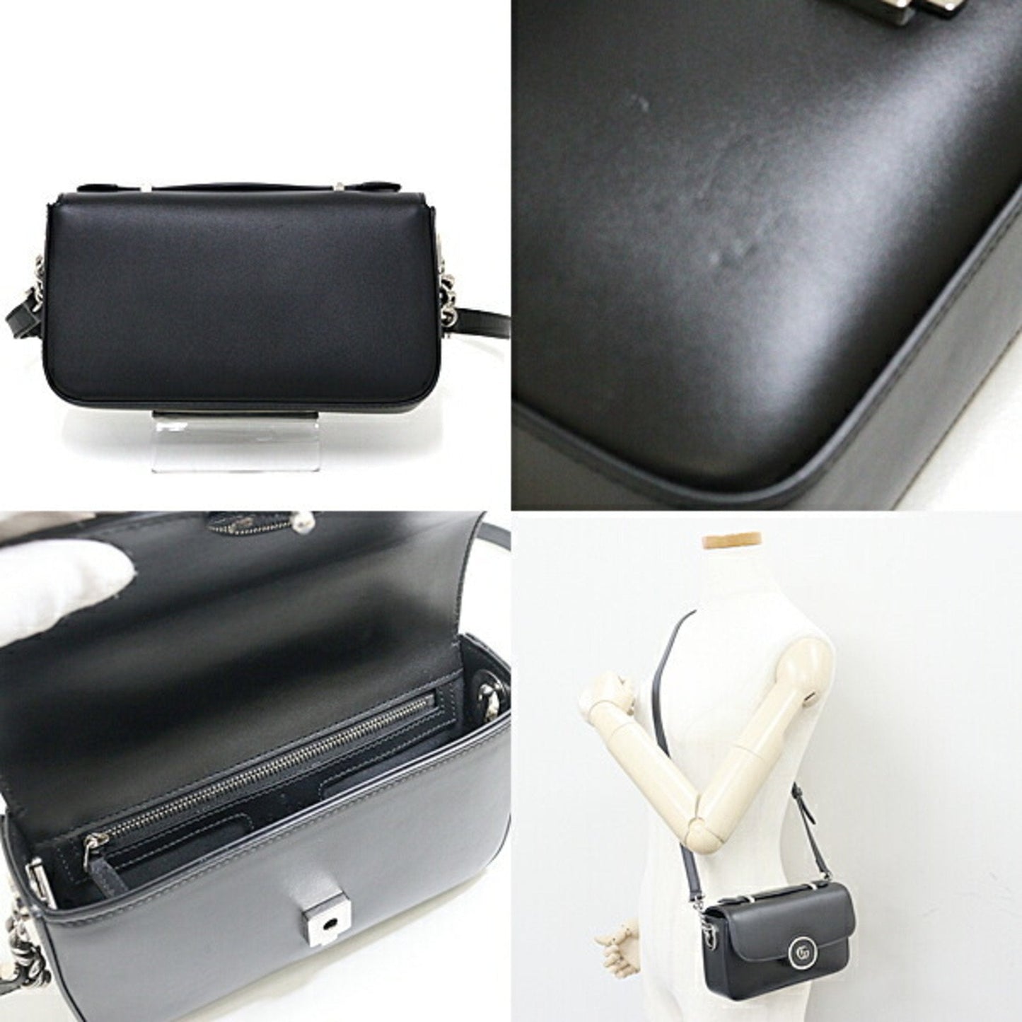 Gucci Black Leather Shoulder Bag