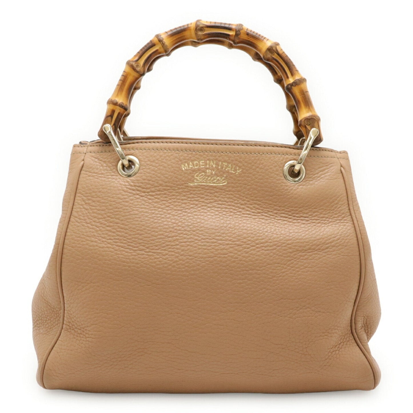 Gucci Beige Bamboo Leather Handbag Shoulder Bag