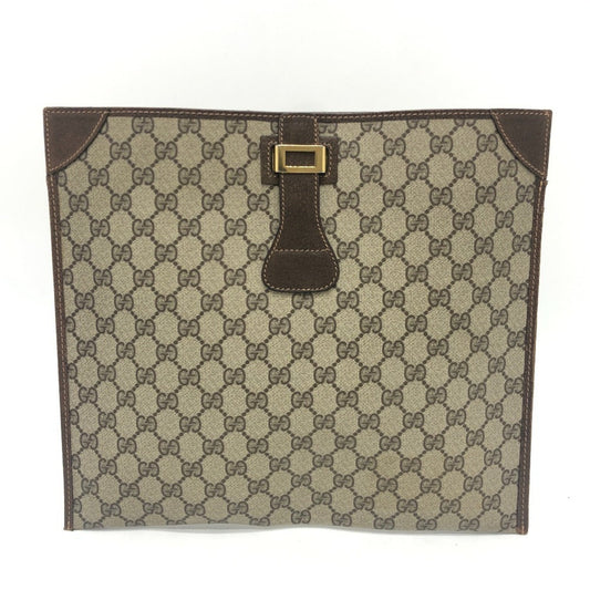 Gucci Brown Gg Supreme Clutch Bag