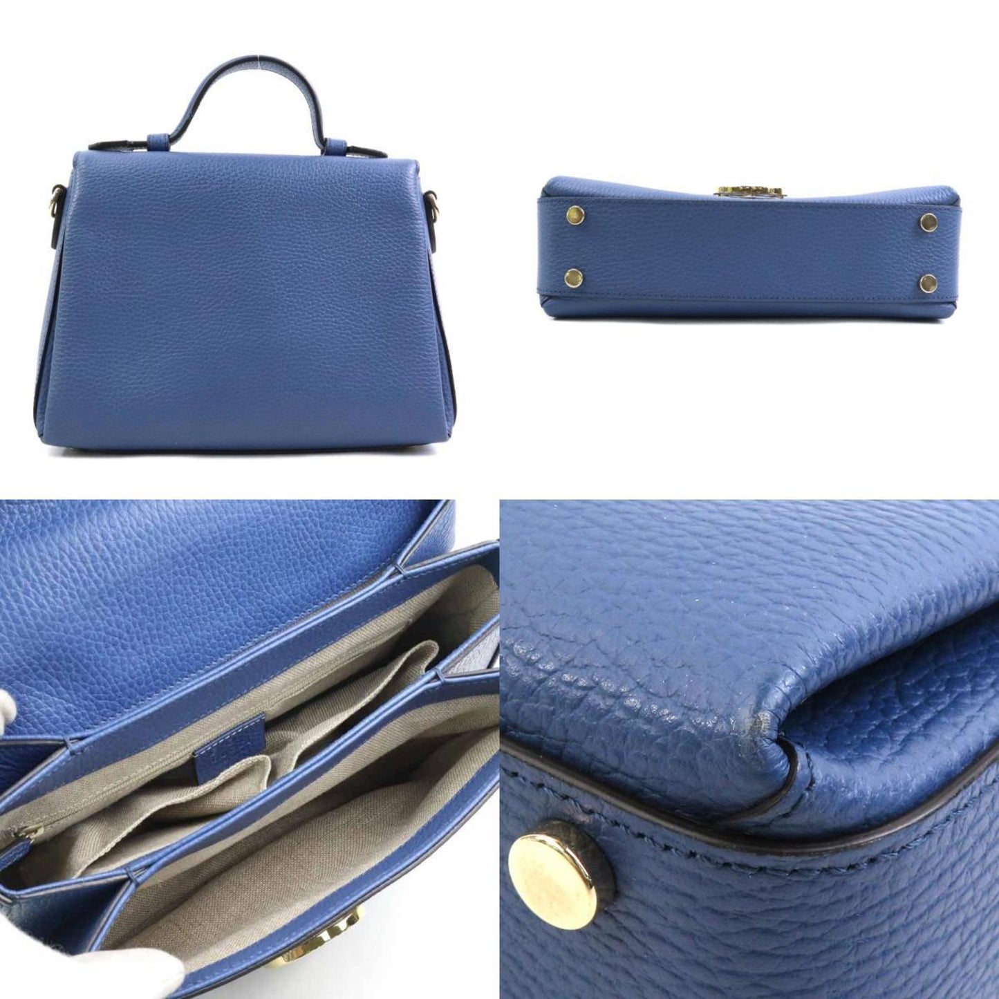 Gucci Blue Leather Shoulder Bag