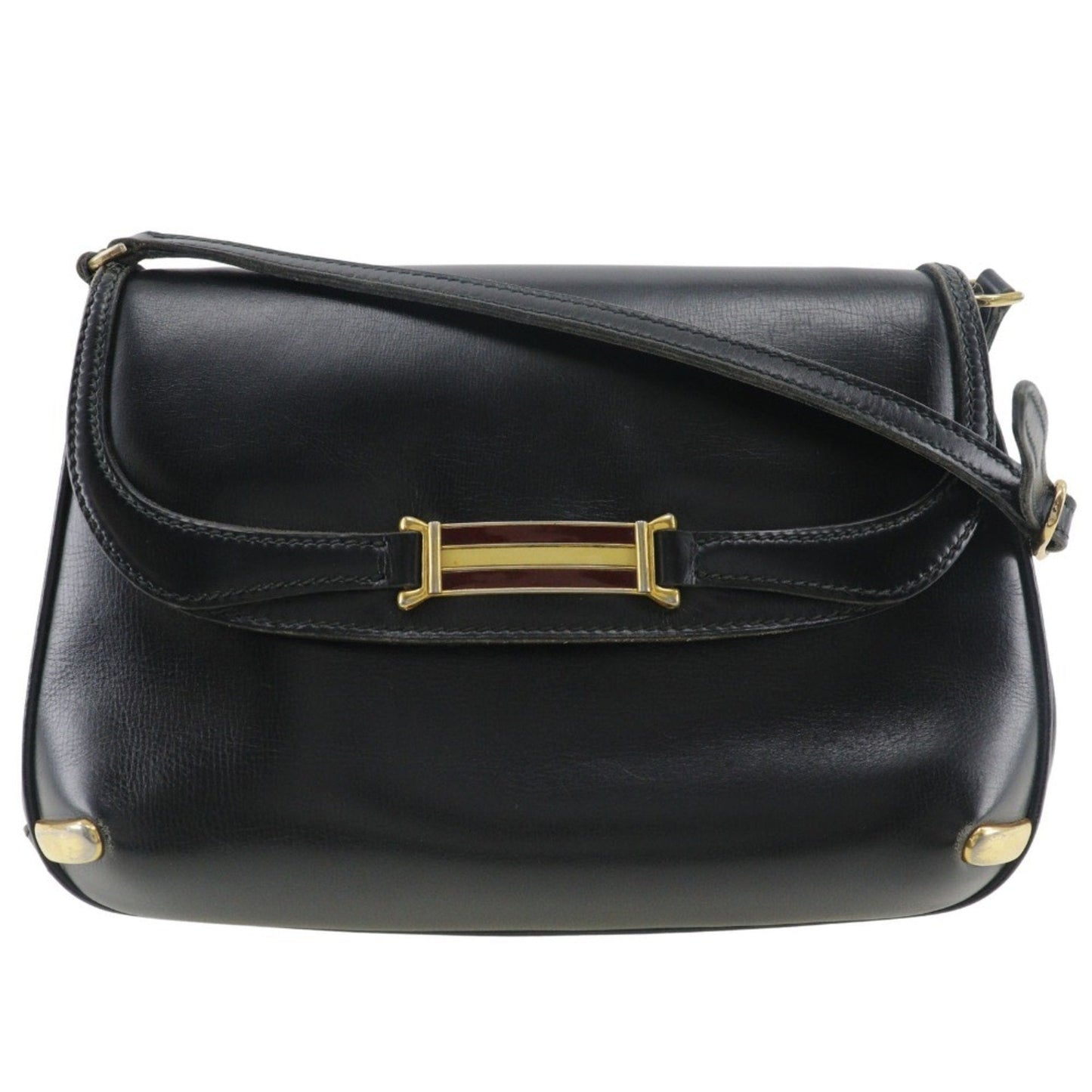 Gucci Sherry Line Black Leather Shoulder Bag