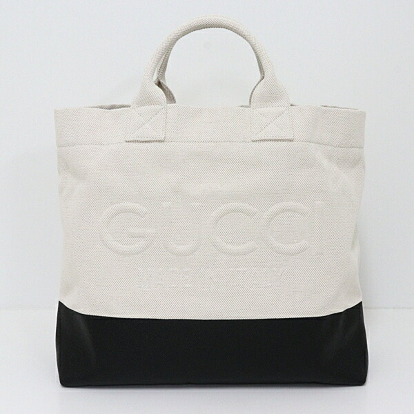 Gucci Black Ivory Canvas Tote Bag